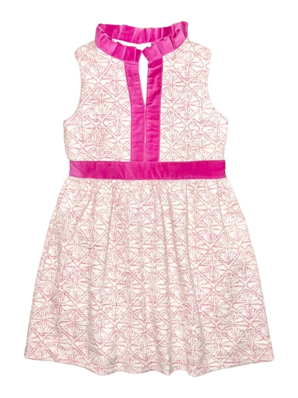 Brown Bowen & Company Girls Eliza Dress Palm Beach Pink Jacquard Size 8